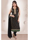 Green Colour NF Churidar Festive Wear Ready Made Churidar Art Brocate Salwar Suit 464